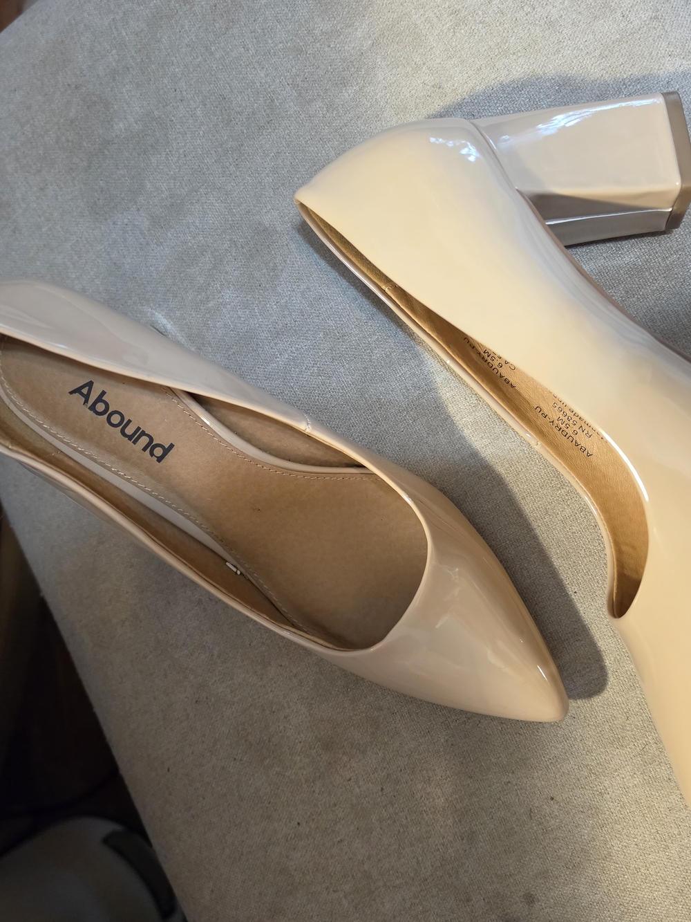 Abound Patent Nude Block Heel Pumps
